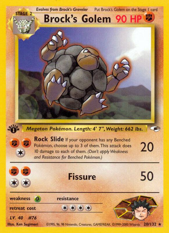 Brock's Golem 020/132 - Gym Heroes