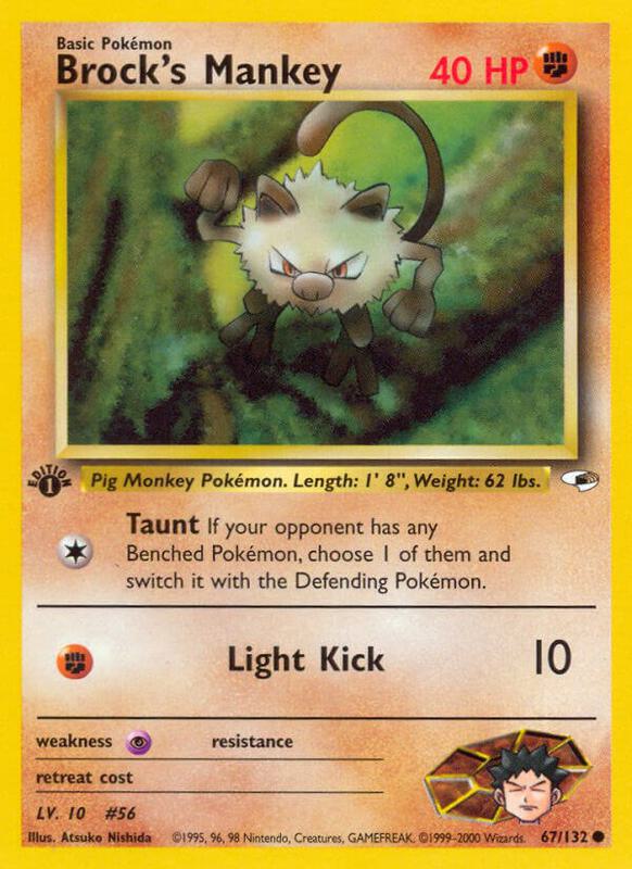 Brock's Mankey 067/132 - Gym Heroes