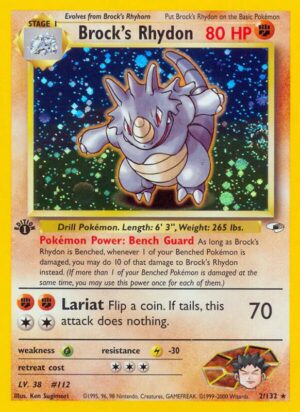 Brock's Rhydon 002/132 - Gym Heroes