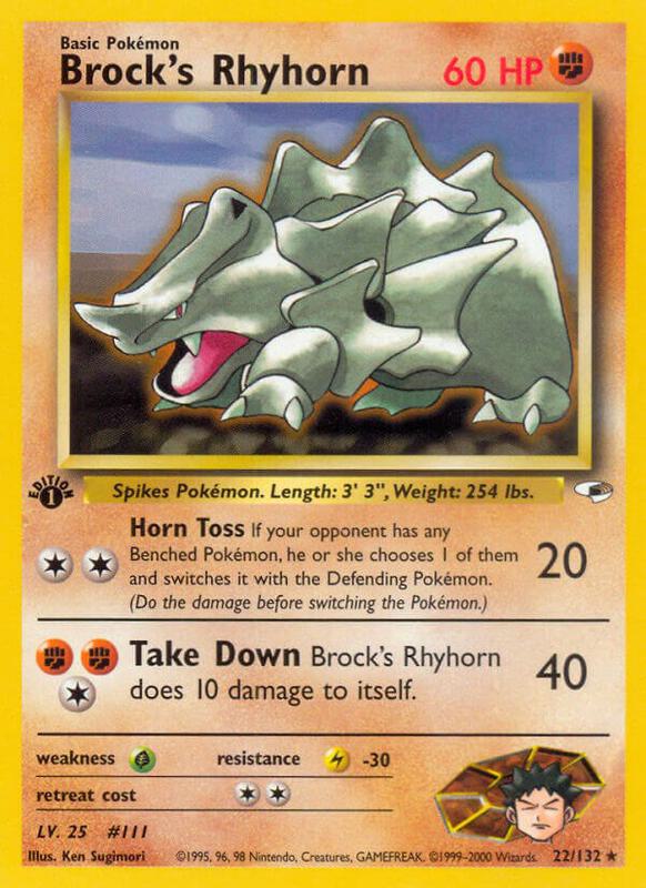 Brock's Rhyhorn 022/132 - Gym Heroes