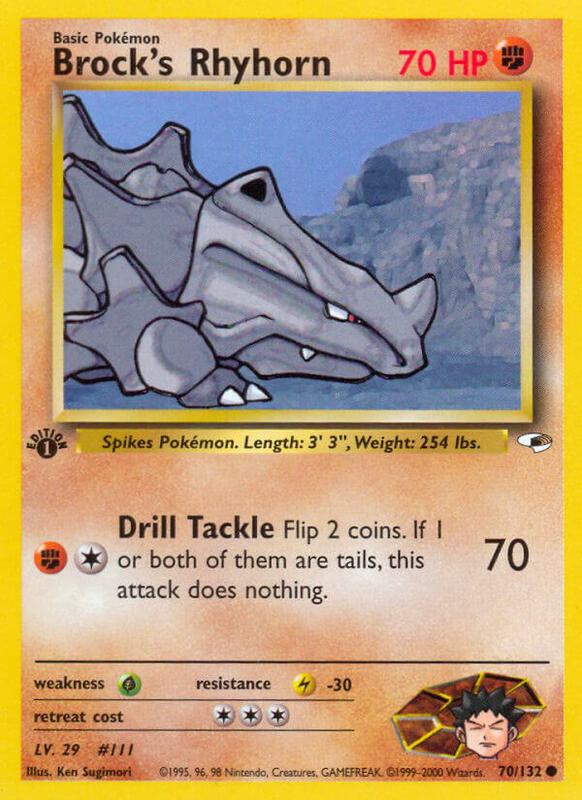 Brock's Rhyhorn 070/132 - Gym Heroes