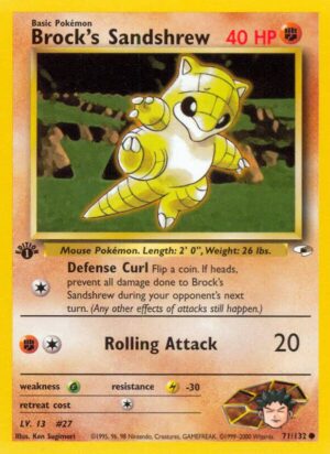 Brock's Sandshrew 071/132 - Gym Heroes