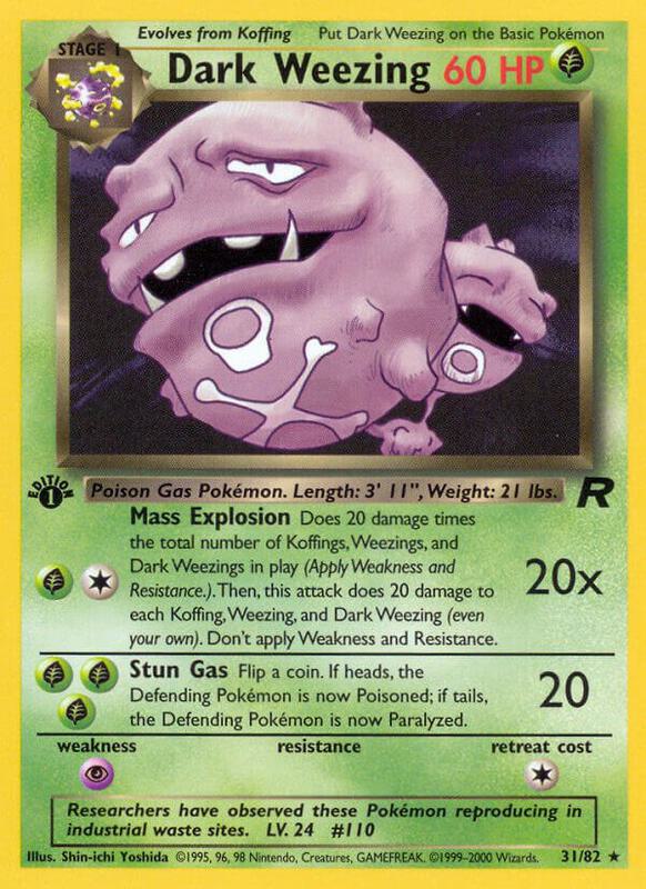 Dark Weezing 31/82 - Team Rocket