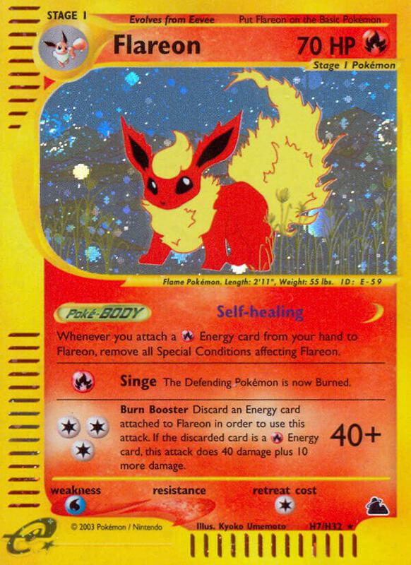 Karta Pokemon Flareon (H7) - Skyridge H07/H32
