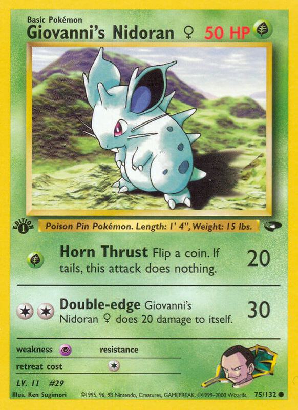 Giovanni's Nidoran ♀ 075/132 - Gym Challenge