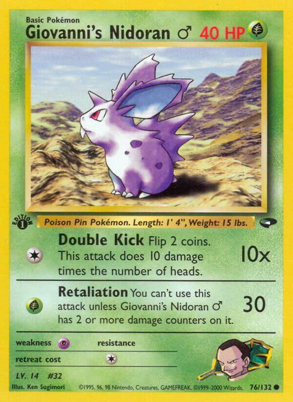 Giovanni's Nidoran ♂ 076/132 - Gym Challenge