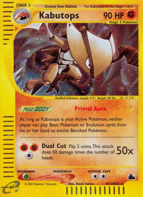 Karta Pokemon Kabutops (H13) - Skyridge H13/H32
