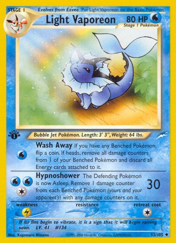 Light Vaporeon 052/105 - Neo Destiny