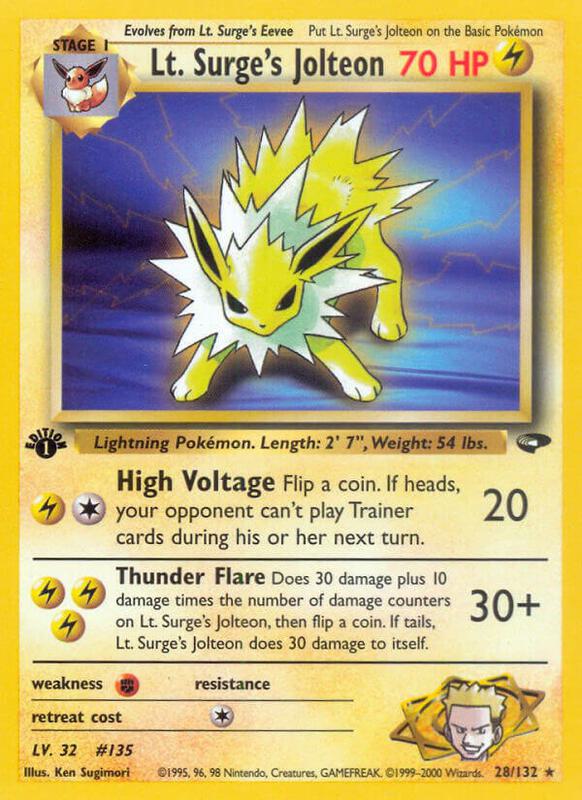 Lt. Surge's Jolteon 028/132 - Gym Challenge