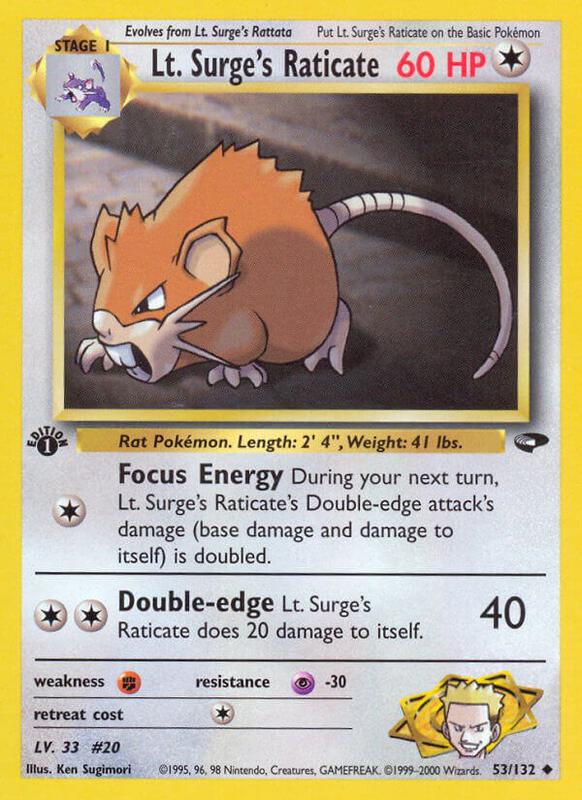 Lt. Surge's Raticate 053/132 - Gym Challenge