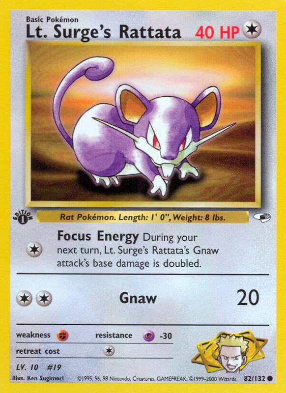 Lt. Surge's Rattata 082/132 - Gym Heroes