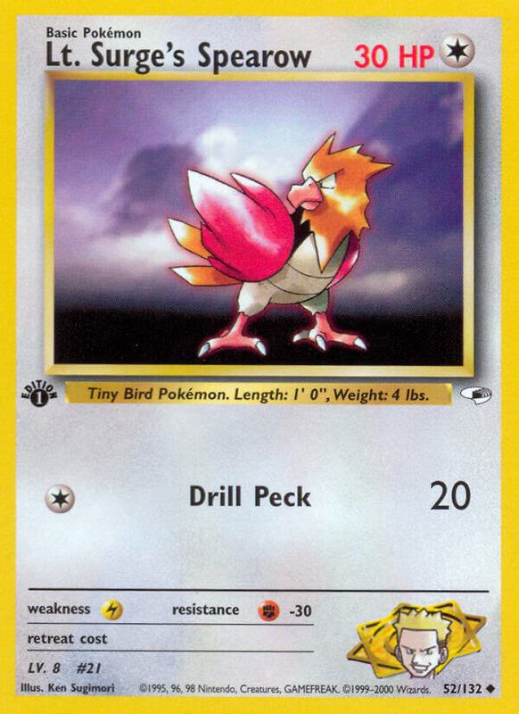 Lt. Surge's Spearow 052/132 - Gym Heroes