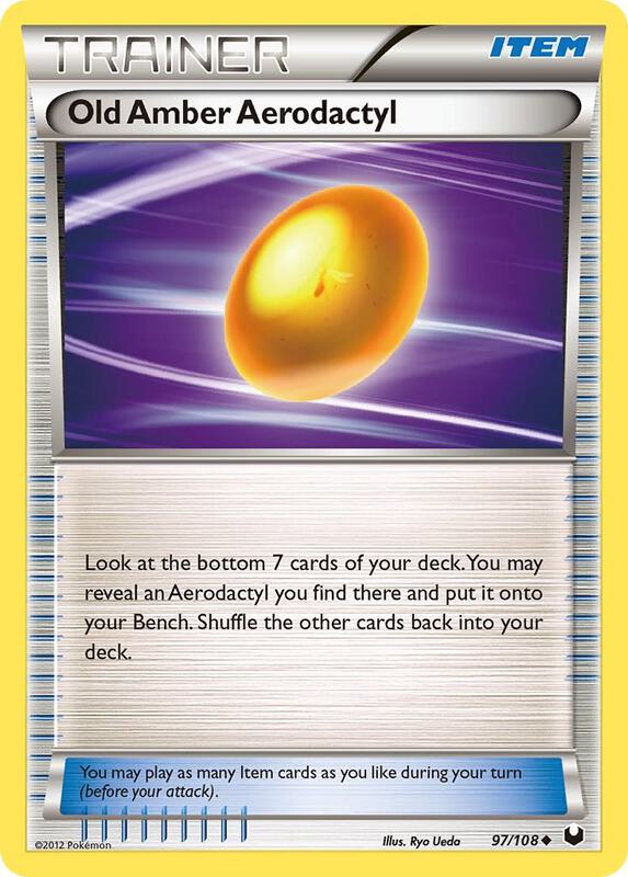 Old Amber Aerodactyl 97/108 - Dark Explorers