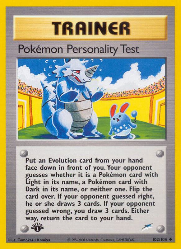 Pokémon Personality Test 102/105 - Neo Destiny
