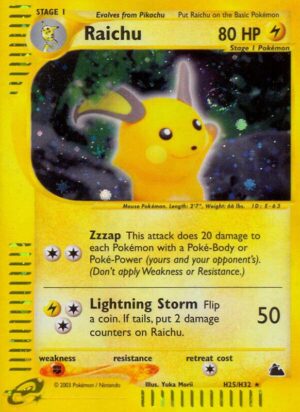 Karta Pokemon Raichu (H25) - Skyridge H25/H32