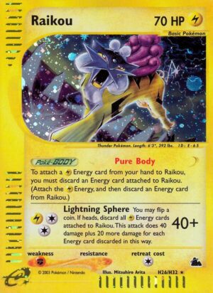Karta Pokemon Raikou (H26) - Skyridge H26/H32