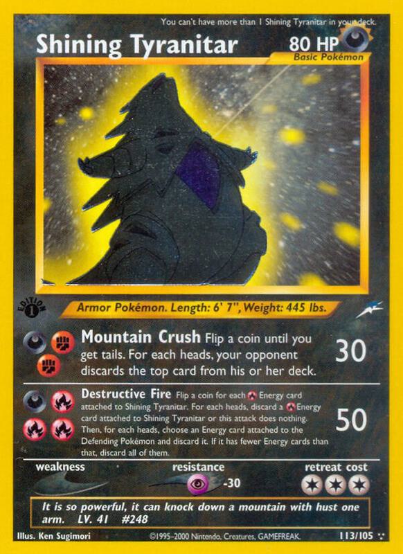 Shining Tyranitar 113/105 - Neo Destiny