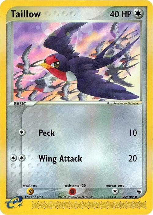 Taillow 72/109 - Ruby & Sapphire