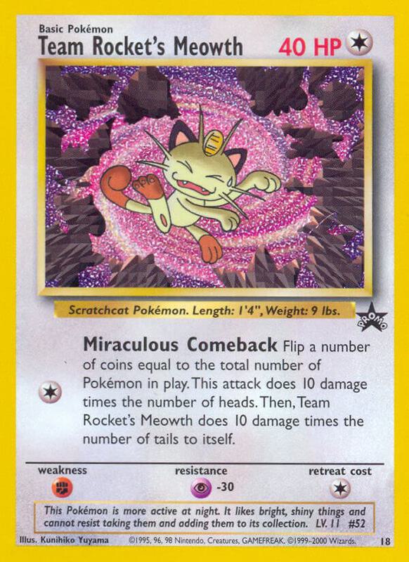 Karta Pokemon Team Rocket's Meowth 18/53 - WoTC Promo