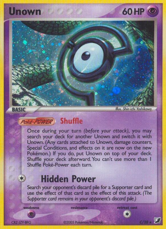 Karta Pokemon Unown (C) - Unseen Forces C/28