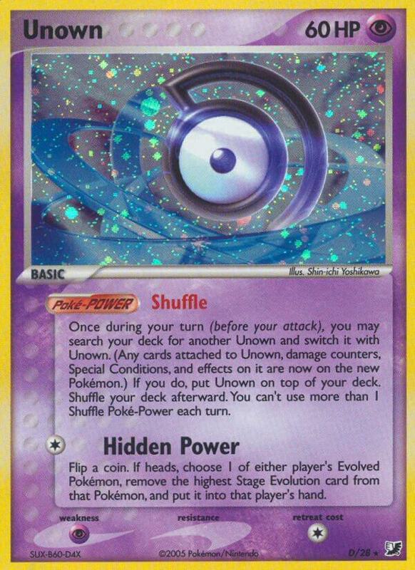 Karta Pokemon Unown (D) - Unseen Forces D/28