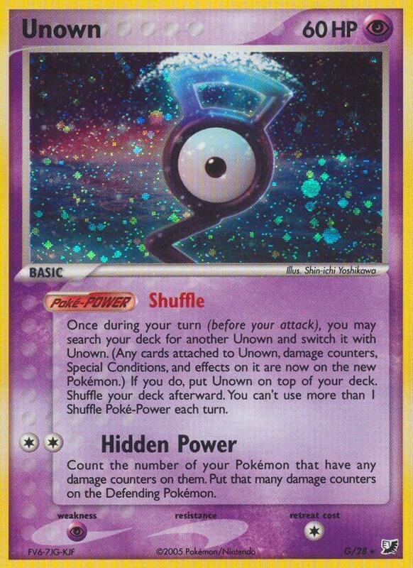 Karta Pokemon Unown (G) - Unseen Forces G/28