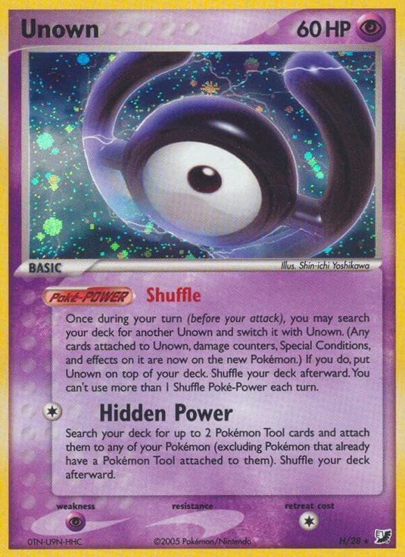Karta Pokemon Unown (H) - Unseen Forces H/28