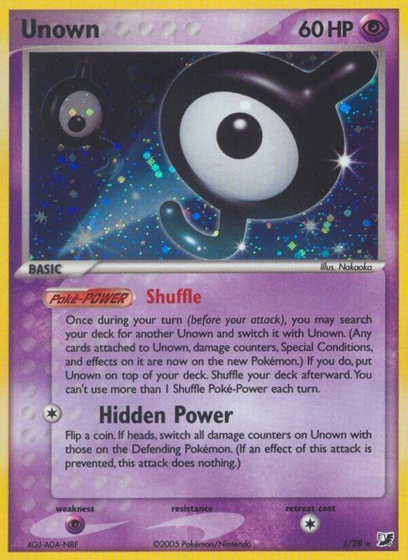 Karta Pokemon Unown (J) - Unseen Forces J/28