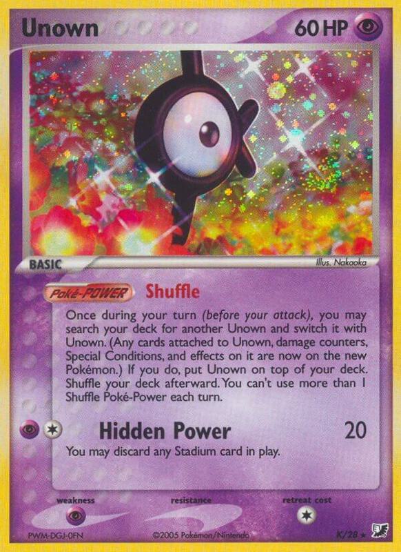 Karta Pokemon Unown (K) - Unseen Forces K/28