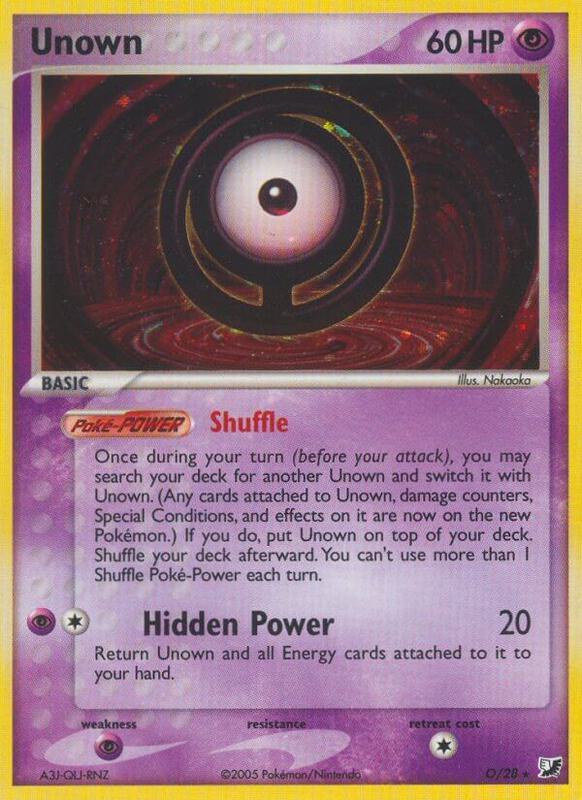 Karta Pokemon Unown (O) - Unseen Forces O/28