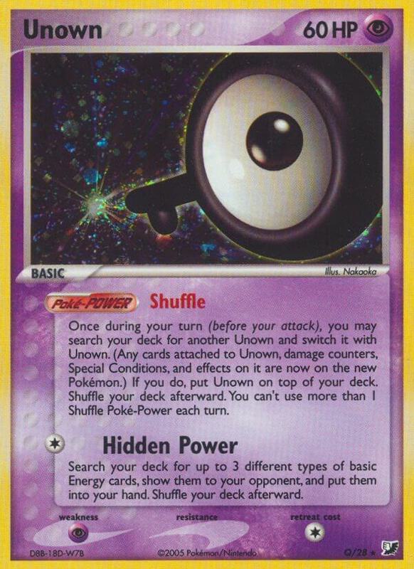 Karta Pokemon Unown (Q) - Unseen Forces Q/28