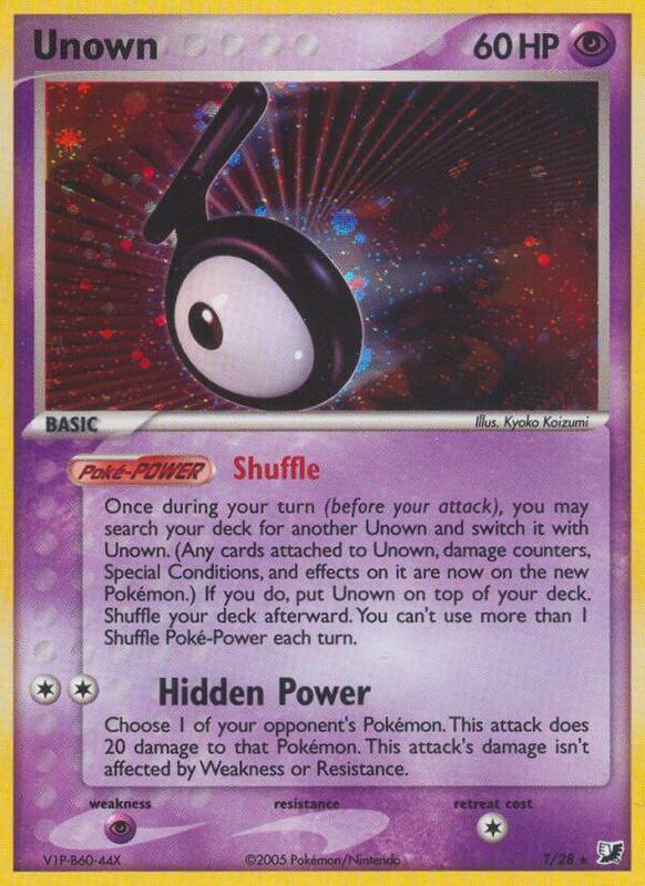 Karta Pokemon Unown (T) - Unseen Forces T/28