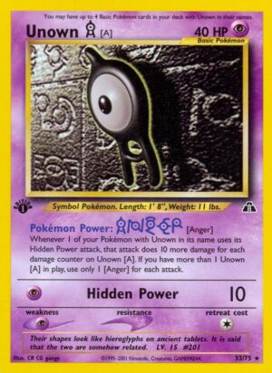 Unown [A] 33/75 - Neo Discovery