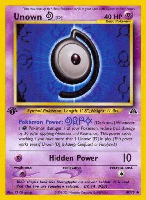 Unown [D] 47/75 - Neo Discovery