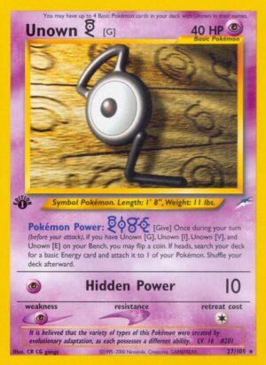 Unown [G] 027/105 - Neo Destiny