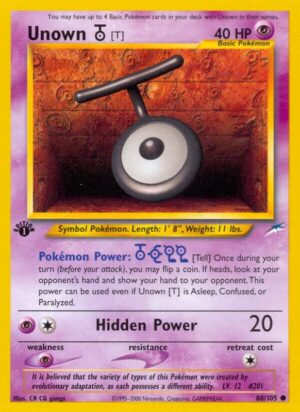 Unown [T] 088/105 - Neo Destiny