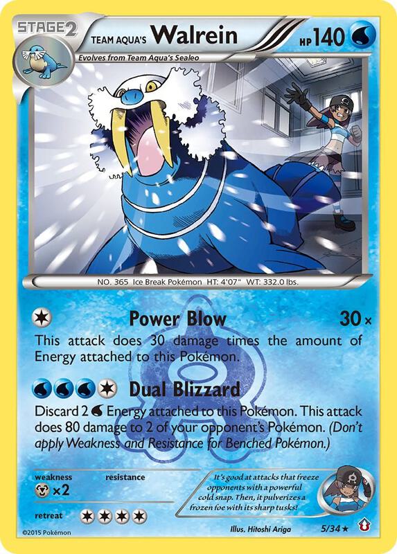 Team Aqua's Walrein 5/34 - Double Crisis