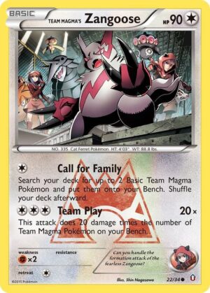 Team Magma's Zangoose 22/34 - Double Crisis