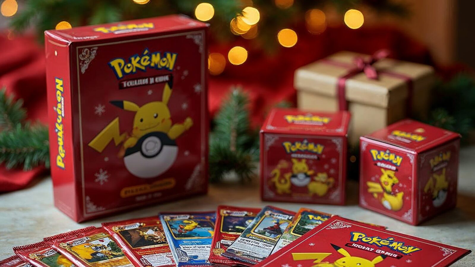 Zestawy kart Pokemon jako prezenty swiateczne pod choinka