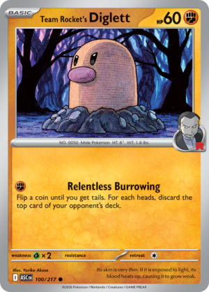 Team Rocket’s Diglett – 100/217 – ME2.5: Ascended Heroes 100/217/ ( ASC 100 )