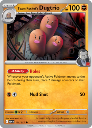 Team Rocket’s Dugtrio – 101/217 – ME2.5: Ascended Heroes 101/217/ ( ASC 101 )