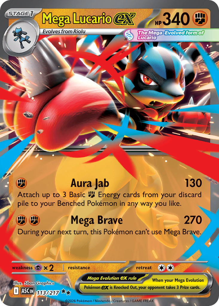 Mega Lucario ex - 113/217 - ME2.5: Ascended Heroes 113/217/ ( ASC 113 )