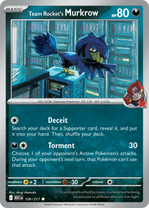 Team Rocket’s Murkrow – 126/217 – ME2.5: Ascended Heroes 126/217/ ( ASC 126 )