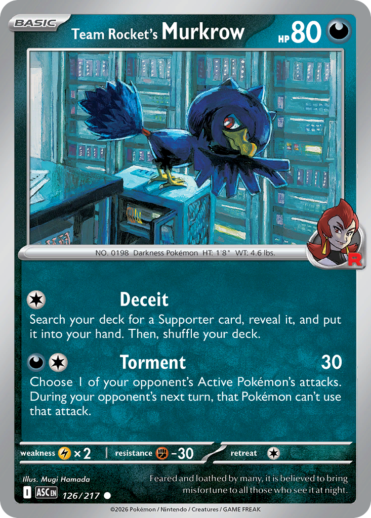 Team Rocket's Murkrow - 126/217 - ME2.5: Ascended Heroes 126/217/ ( ASC 126 )