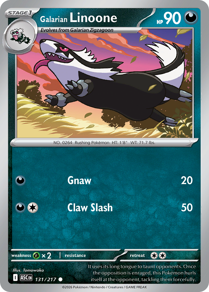 Galarian Linoone - 131/217 - ME2.5: Ascended Heroes 131/217/ ( ASC 131 )