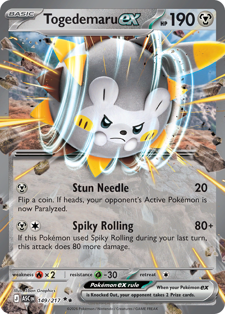 Togedemaru ex - 149/217 - ME2.5: Ascended Heroes 149/217/ ( ASC 149 )