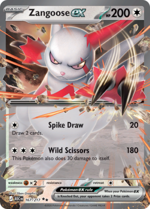 Zangoose ex – 167/217 – ME2.5: Ascended Heroes 167/217/ ( ASC 167 )