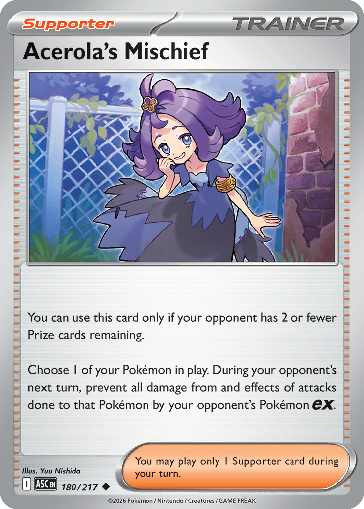 Acerola's Mischief - 180/217 - ME2.5: Ascended Heroes 180/217/ ( ASC 180 )