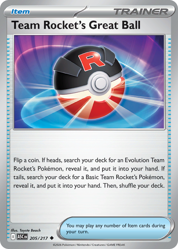 Team Rocket's Great Ball - 205/217 - ME2.5: Ascended Heroes 205/217/ ( ASC 205 )