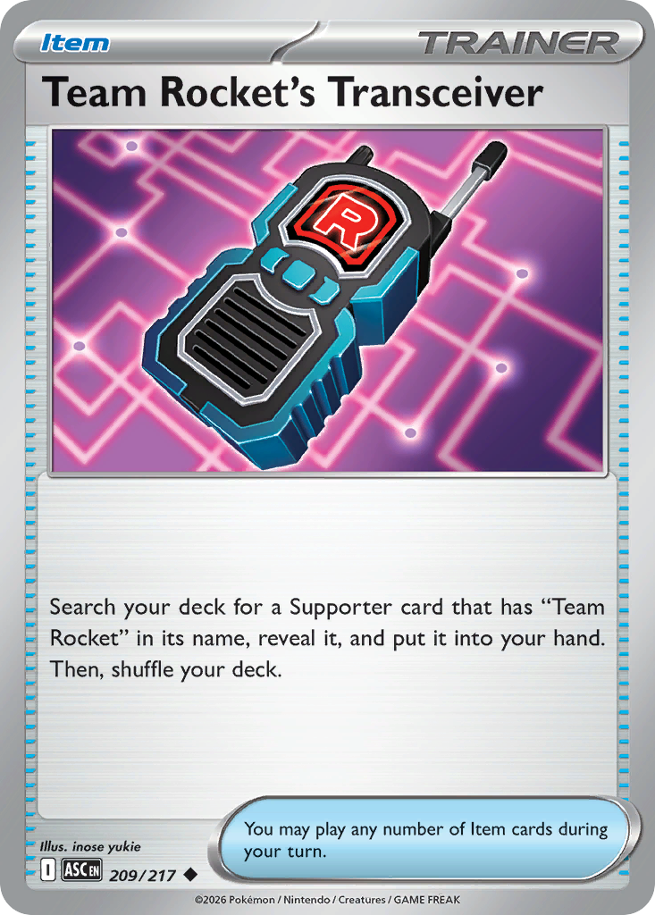 Team Rocket's Transceiver - 209/217 - ME2.5: Ascended Heroes 209/217/ ( ASC 209 )